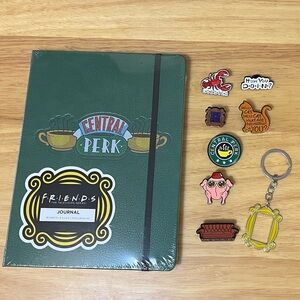 Friends TV Show Journal, Pin Set & Keychain Bundle